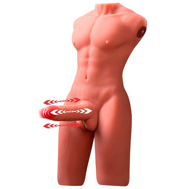 Torso Maschile Realistico XISE con Vibrazione e Spinta Automatica
